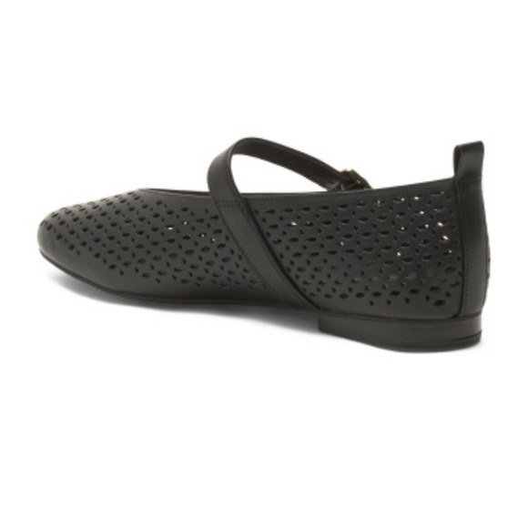 🖤🔹️CLARKS🔹️ Black Leather fawna  Comfort Mary Jane Flats Shoes Size - Picture 4 of 5